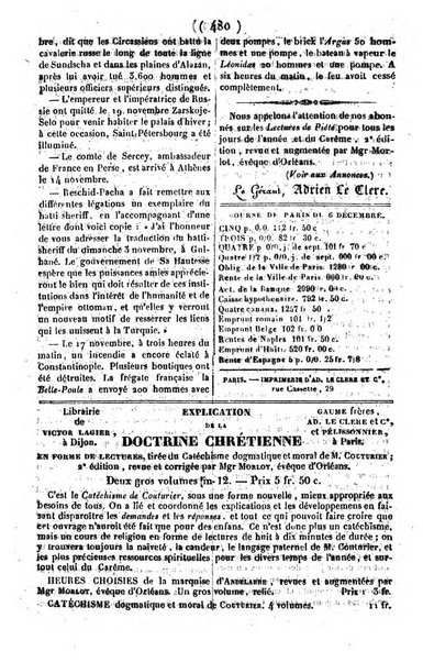 L'ami de la religion journal et revue ecclesiastique, politique et litteraire