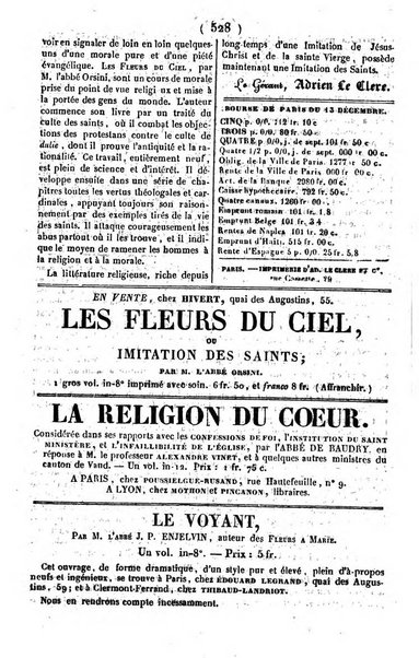 L'ami de la religion journal et revue ecclesiastique, politique et litteraire