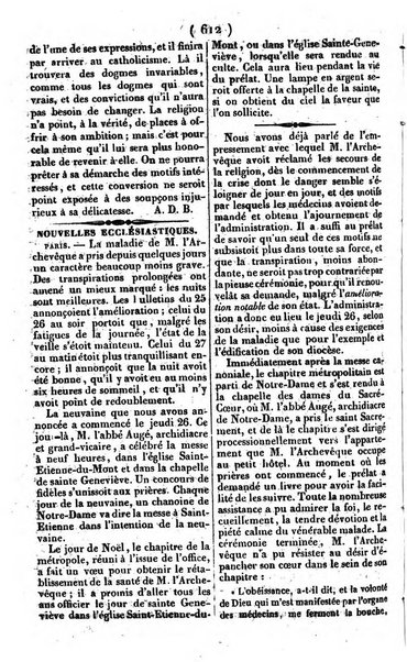 L'ami de la religion journal et revue ecclesiastique, politique et litteraire