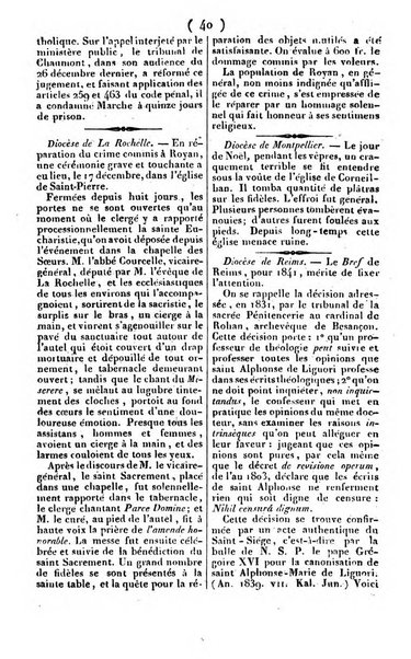 L'ami de la religion journal et revue ecclesiastique, politique et litteraire