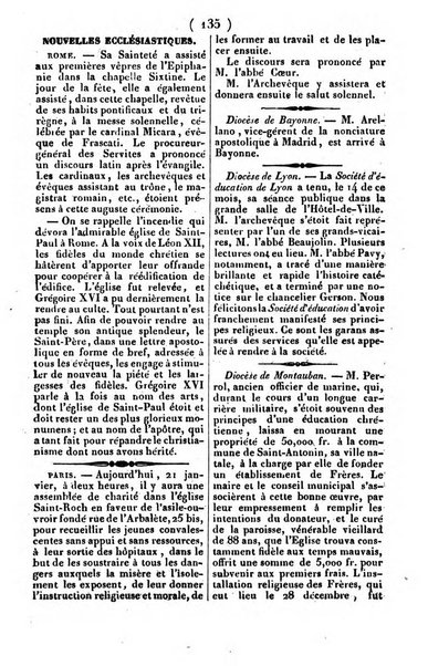 L'ami de la religion journal et revue ecclesiastique, politique et litteraire