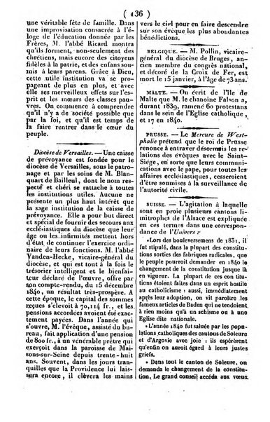 L'ami de la religion journal et revue ecclesiastique, politique et litteraire