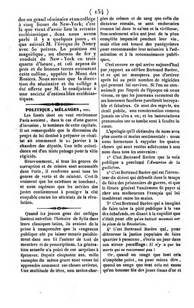 L'ami de la religion journal et revue ecclesiastique, politique et litteraire