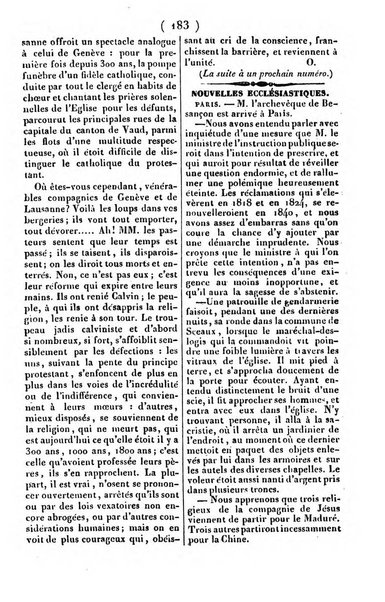 L'ami de la religion journal et revue ecclesiastique, politique et litteraire