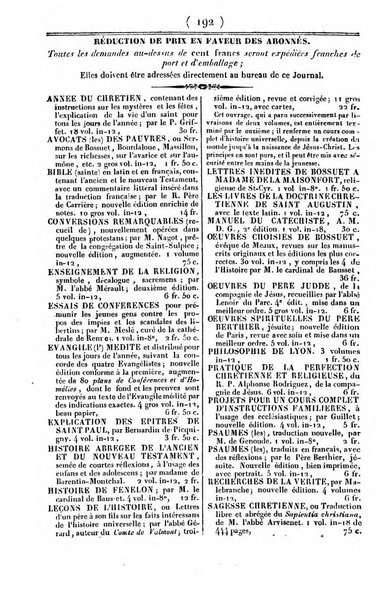 L'ami de la religion journal et revue ecclesiastique, politique et litteraire