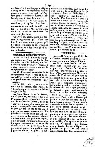 L'ami de la religion journal et revue ecclesiastique, politique et litteraire