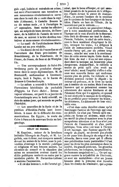 L'ami de la religion journal et revue ecclesiastique, politique et litteraire