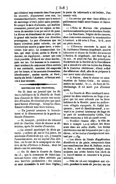 L'ami de la religion journal et revue ecclesiastique, politique et litteraire