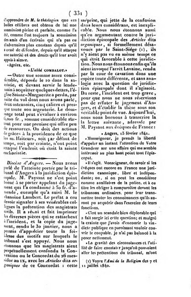 L'ami de la religion journal et revue ecclesiastique, politique et litteraire