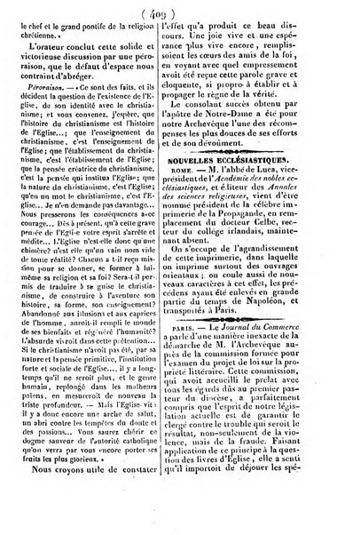 L'ami de la religion journal et revue ecclesiastique, politique et litteraire