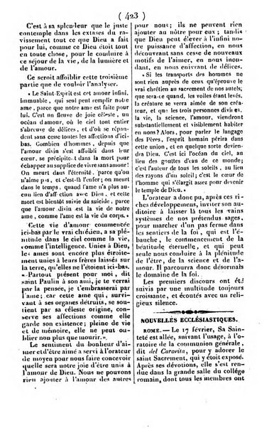 L'ami de la religion journal et revue ecclesiastique, politique et litteraire