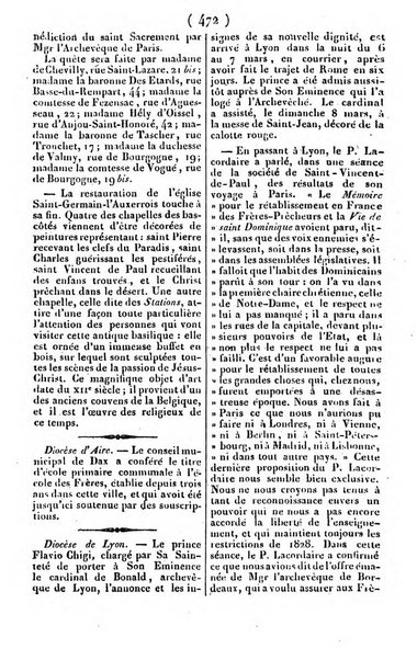 L'ami de la religion journal et revue ecclesiastique, politique et litteraire