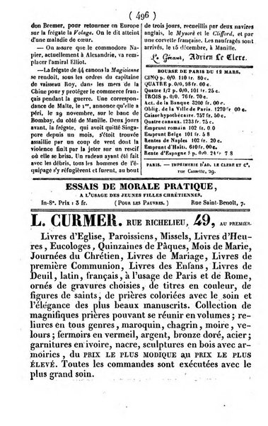 L'ami de la religion journal et revue ecclesiastique, politique et litteraire