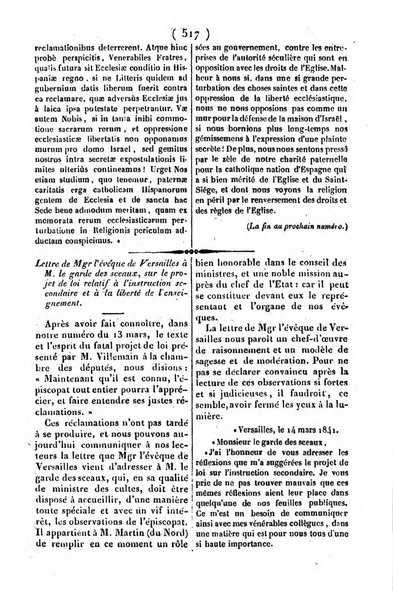 L'ami de la religion journal et revue ecclesiastique, politique et litteraire