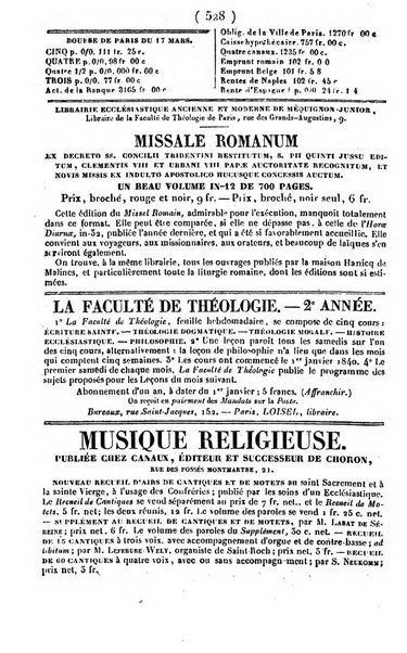 L'ami de la religion journal et revue ecclesiastique, politique et litteraire