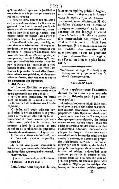 L'ami de la religion journal et revue ecclesiastique, politique et litteraire