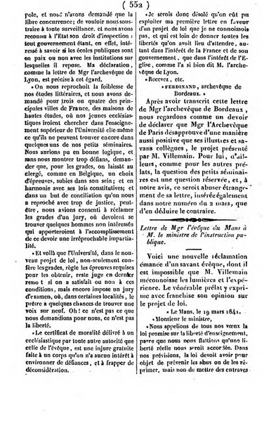 L'ami de la religion journal et revue ecclesiastique, politique et litteraire