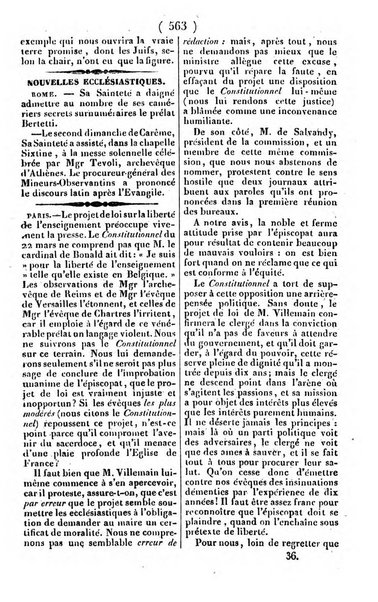 L'ami de la religion journal et revue ecclesiastique, politique et litteraire