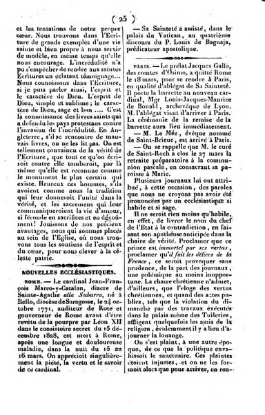 L'ami de la religion journal et revue ecclesiastique, politique et litteraire