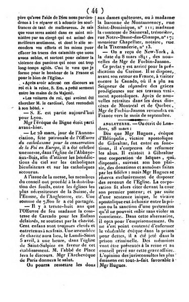 L'ami de la religion journal et revue ecclesiastique, politique et litteraire