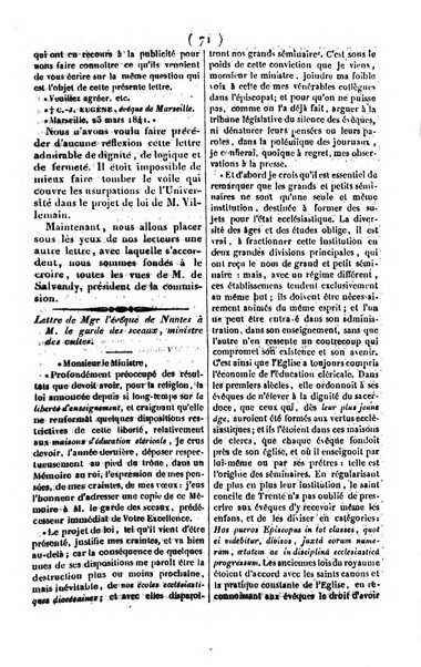 L'ami de la religion journal et revue ecclesiastique, politique et litteraire