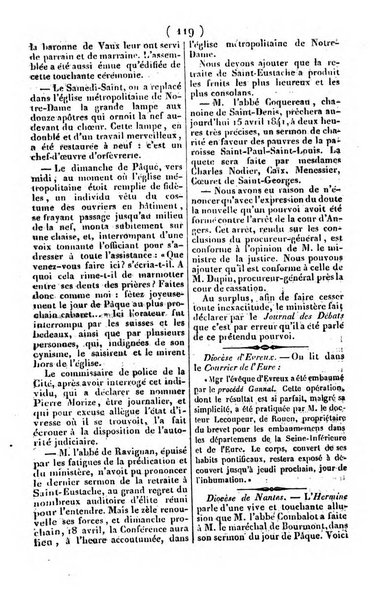 L'ami de la religion journal et revue ecclesiastique, politique et litteraire