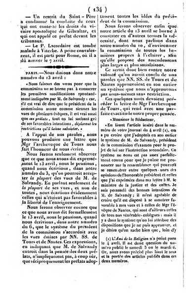 L'ami de la religion journal et revue ecclesiastique, politique et litteraire