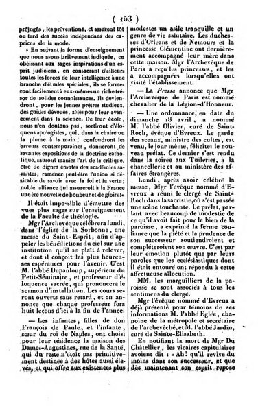 L'ami de la religion journal et revue ecclesiastique, politique et litteraire