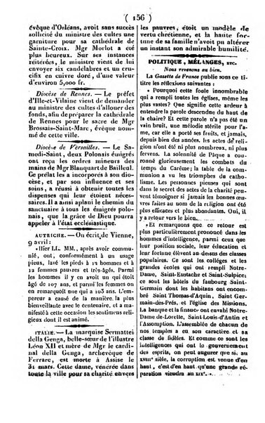 L'ami de la religion journal et revue ecclesiastique, politique et litteraire