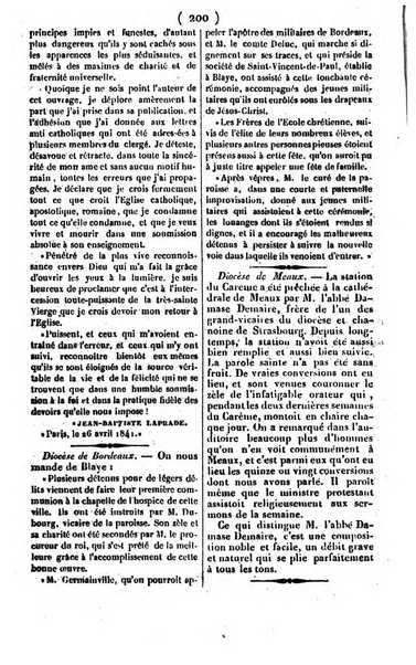 L'ami de la religion journal et revue ecclesiastique, politique et litteraire