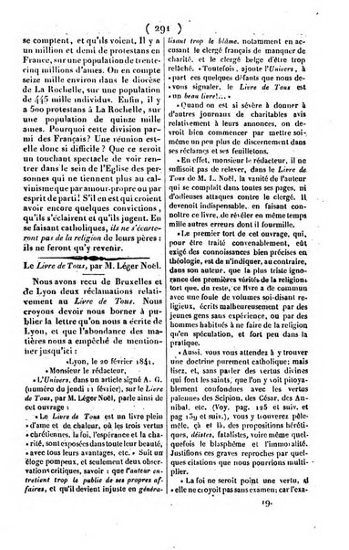 L'ami de la religion journal et revue ecclesiastique, politique et litteraire