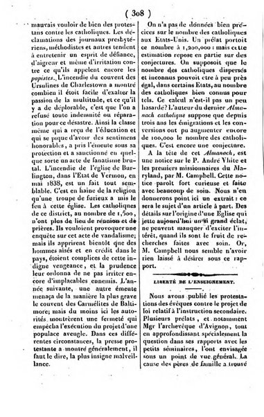 L'ami de la religion journal et revue ecclesiastique, politique et litteraire