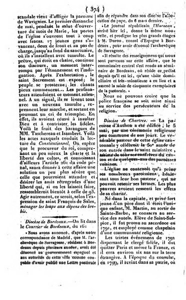 L'ami de la religion journal et revue ecclesiastique, politique et litteraire