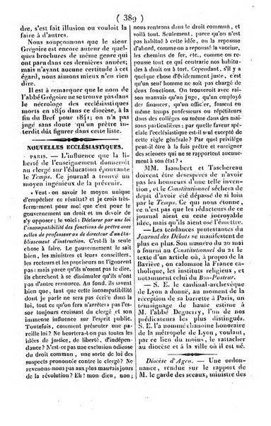 L'ami de la religion journal et revue ecclesiastique, politique et litteraire