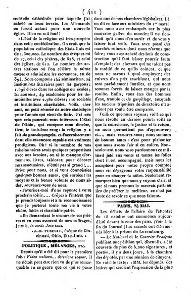 L'ami de la religion journal et revue ecclesiastique, politique et litteraire