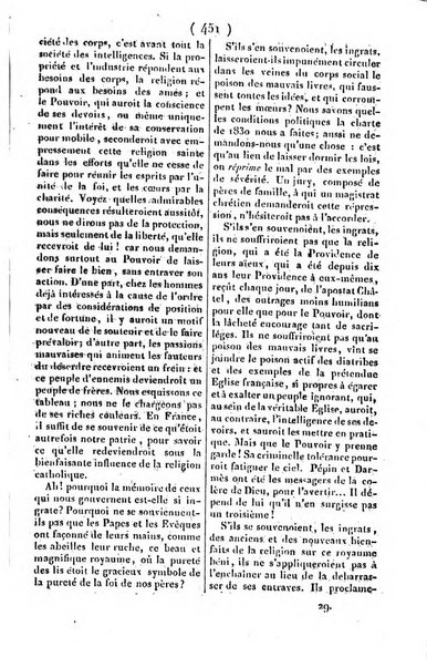 L'ami de la religion journal et revue ecclesiastique, politique et litteraire