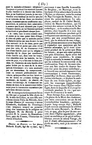 L'ami de la religion journal et revue ecclesiastique, politique et litteraire