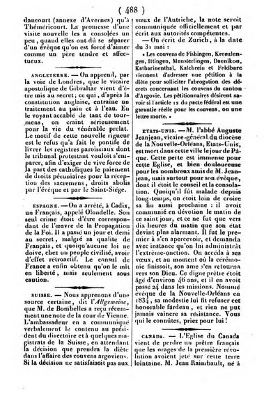 L'ami de la religion journal et revue ecclesiastique, politique et litteraire