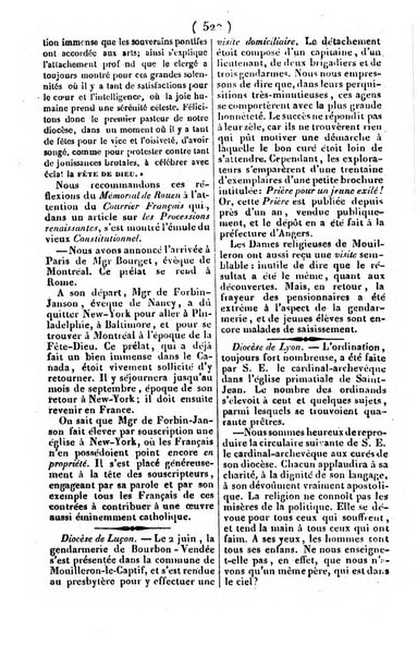 L'ami de la religion journal et revue ecclesiastique, politique et litteraire