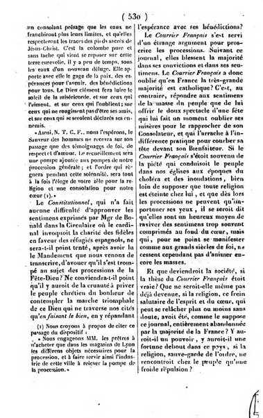 L'ami de la religion journal et revue ecclesiastique, politique et litteraire