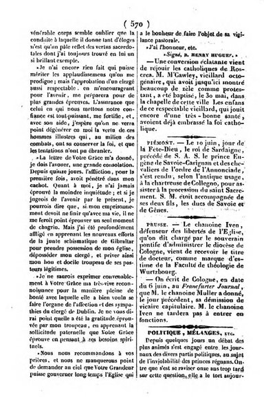 L'ami de la religion journal et revue ecclesiastique, politique et litteraire