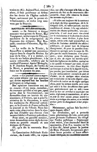 L'ami de la religion journal et revue ecclesiastique, politique et litteraire