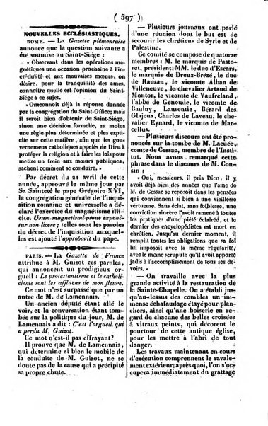 L'ami de la religion journal et revue ecclesiastique, politique et litteraire