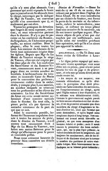 L'ami de la religion journal et revue ecclesiastique, politique et litteraire