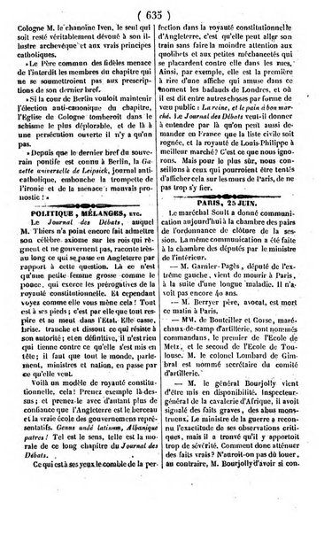 L'ami de la religion journal et revue ecclesiastique, politique et litteraire