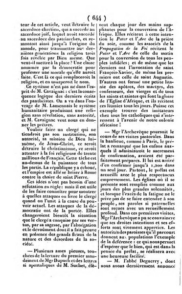 L'ami de la religion journal et revue ecclesiastique, politique et litteraire