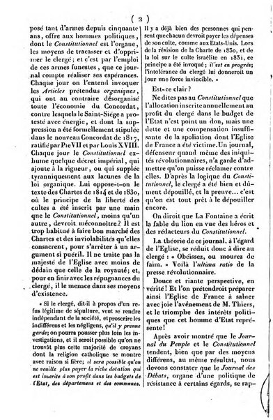 L'ami de la religion journal et revue ecclesiastique, politique et litteraire