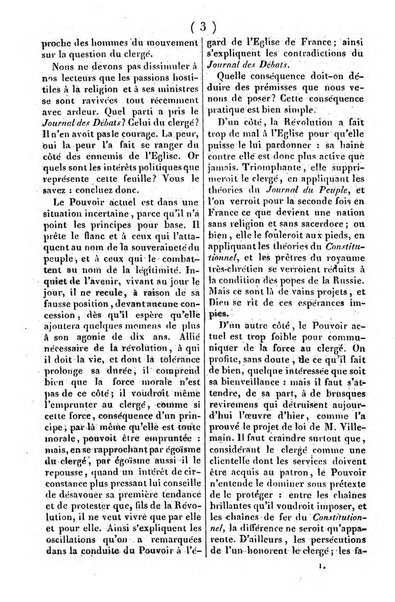 L'ami de la religion journal et revue ecclesiastique, politique et litteraire