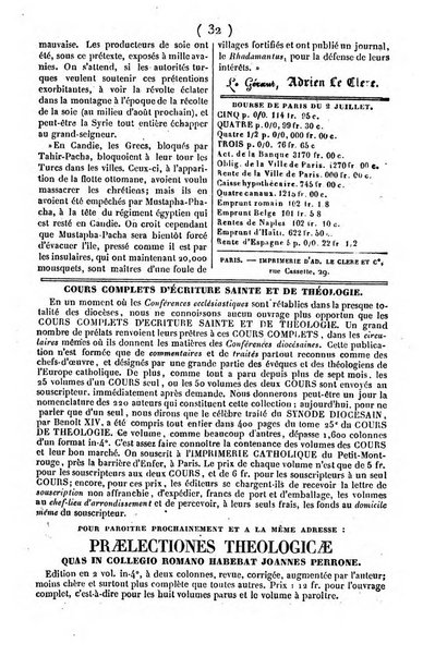 L'ami de la religion journal et revue ecclesiastique, politique et litteraire