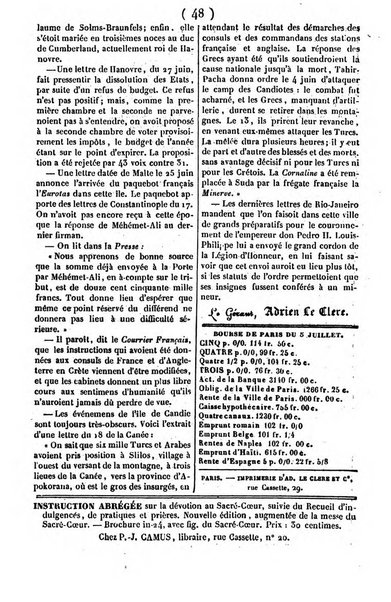 L'ami de la religion journal et revue ecclesiastique, politique et litteraire